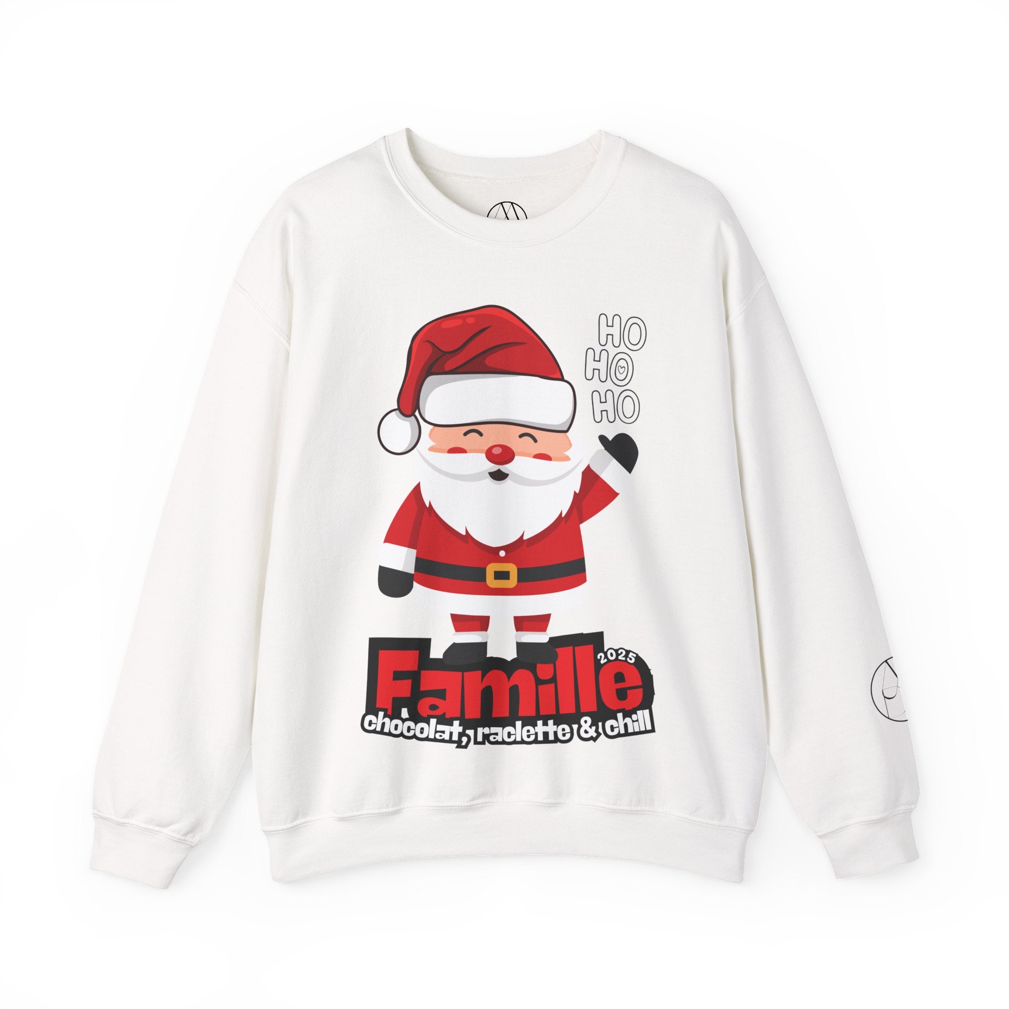Pull Père Noël - Famille, chocolat, raclette & chill