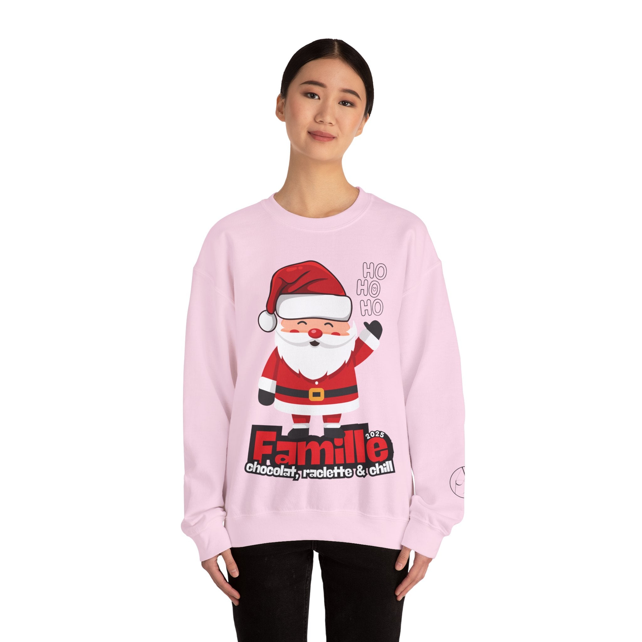 Pull Père Noël - Famille, chocolat, raclette & chill