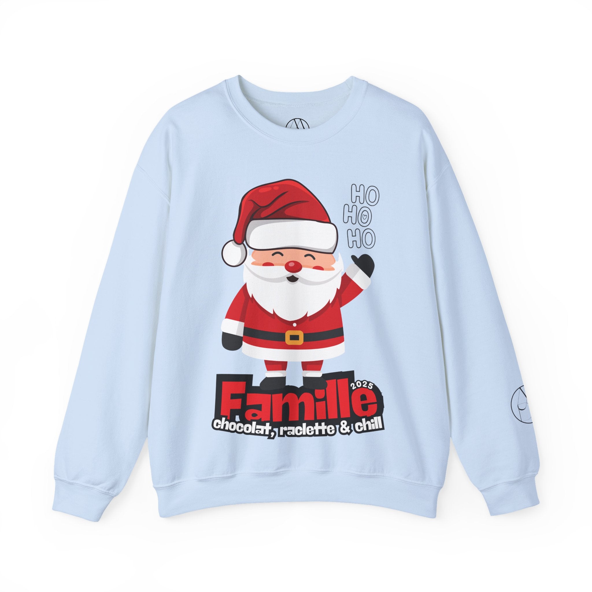 Pull Père Noël - Famille, chocolat, raclette & chill